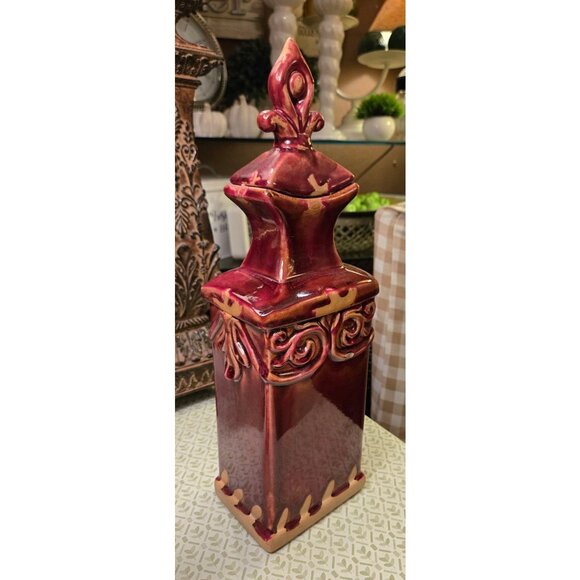 Unique Distressed Ceramic Finial Accent Decor - Picture 2 of 2